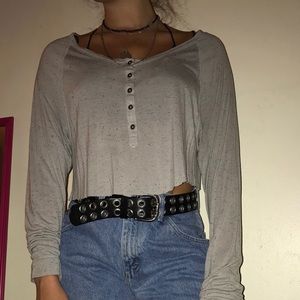 oversized cropped long sleeve